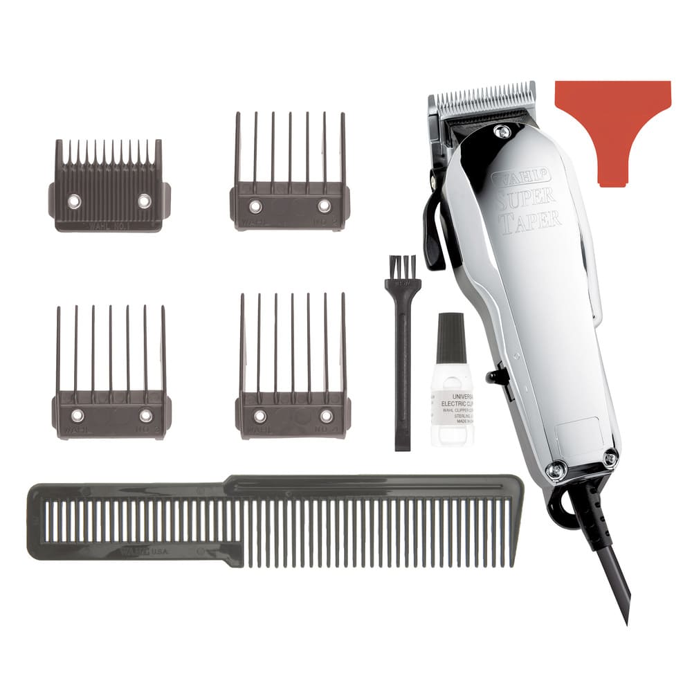 Kit Máquina de Cortar Cabelo Wahl Super Taper Chrome e Hero 127v