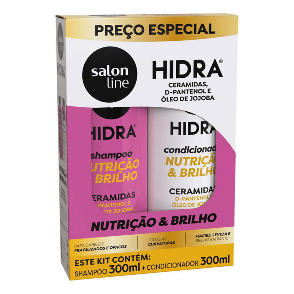 Kit Salon Line Hidra Ceramidas Shampoo 300ml + Condicionador 300ml
