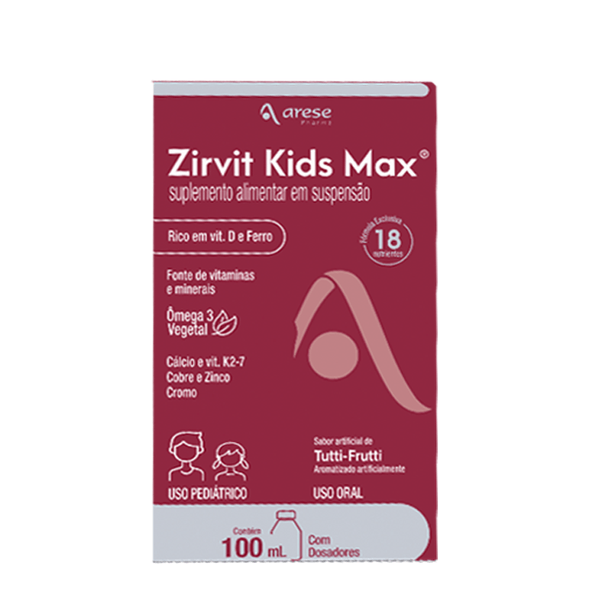 Zirvit Kids Max Sabor Tutti-Frutti 100ml Solução Oral