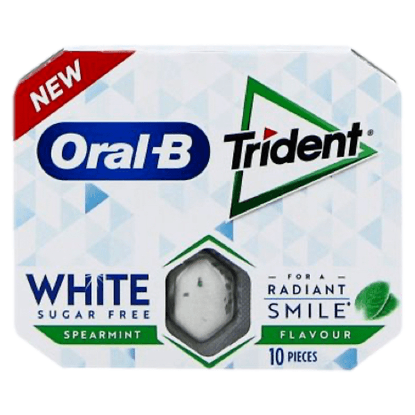 Pastilha Spearmint White Oral-B Trident Zero Açúcar 10 Unidades