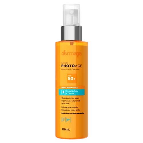 Protetor Solar Térmico Capilar Dermage Kpf 50+ Photoage Hidratante 120Ml Spray