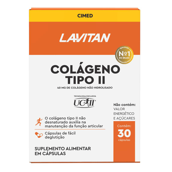 Suplemento Alimentar Lavitan Colágeno Tipo II 30 Cápsulas