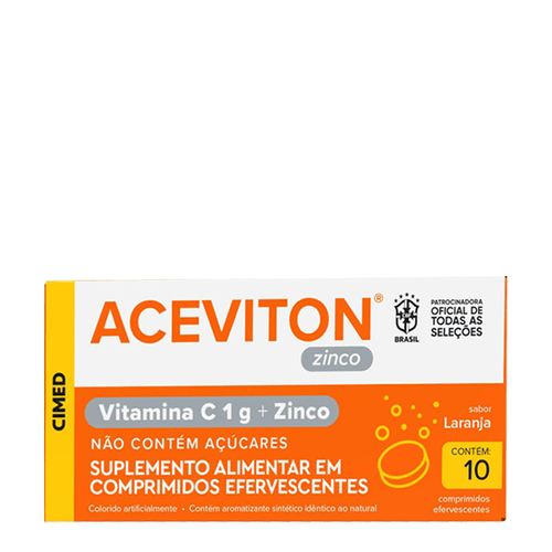 Vitamina C Aceviton Zinco 10 Comprimidos Efervescentes