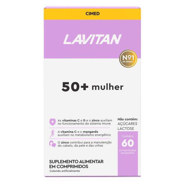 Suplemento Alimentar 50+ Mulher Lavitan 60 Comprimidos