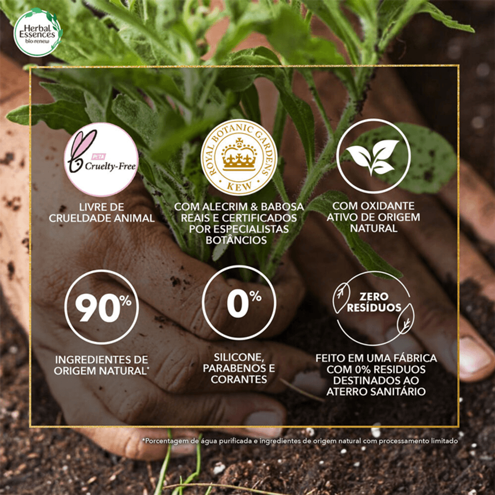 Shampoo Herbal Essences Bio:Renew Alecrim e Ervas 400ml - Drogaria