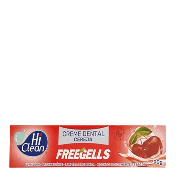 Pasta de Dente Hi Clean Freegells Cereja 90g