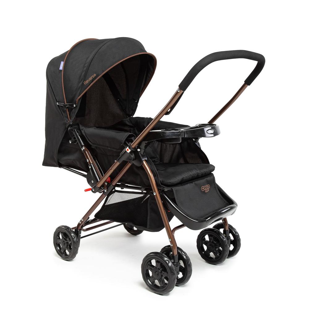 Carrinho de Bebê Reverse 0 a 15kg Preto Bronze + cosco Kids 935336117