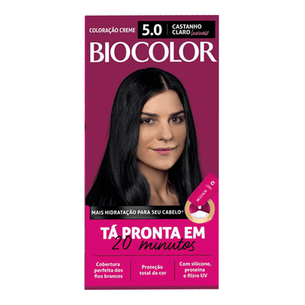 Tinta de Cabelo Biocolor Mini Kit 5.0 Castanho Claro Luxuoso