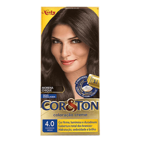 Tinta de Cabelo Niely Cor&Ton 4.0 Castanho Médio