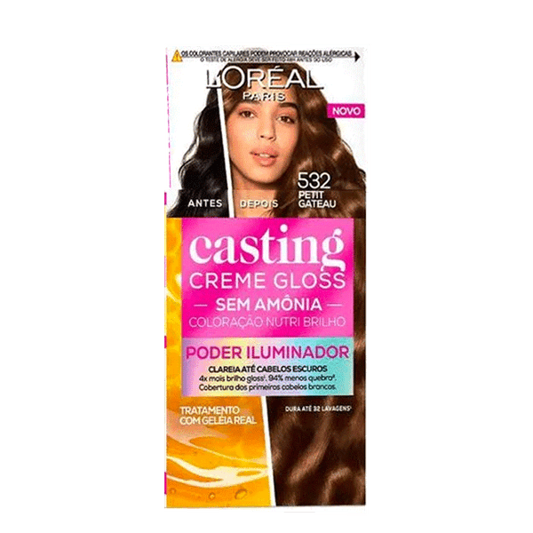 Tinta de Cabelo L’Oréal Paris Casting Creme Gloss 532 Petit Gateau