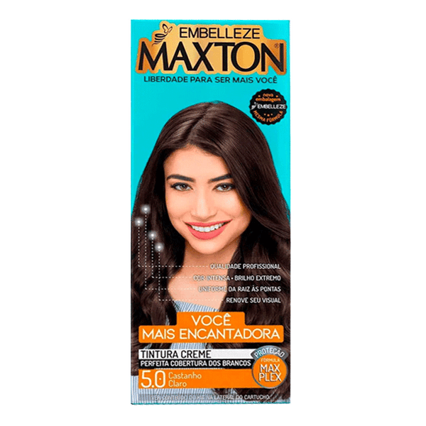 Tinta de Cabelo Embelleze Maxton Creme 5.0 Castanho Claro