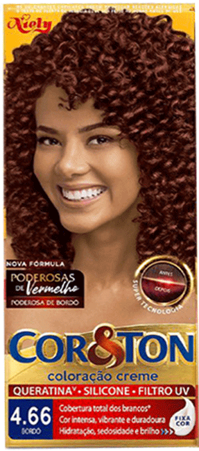 Tinta de Cabelo Niely Cor&Ton 4.66 Bordeaux
