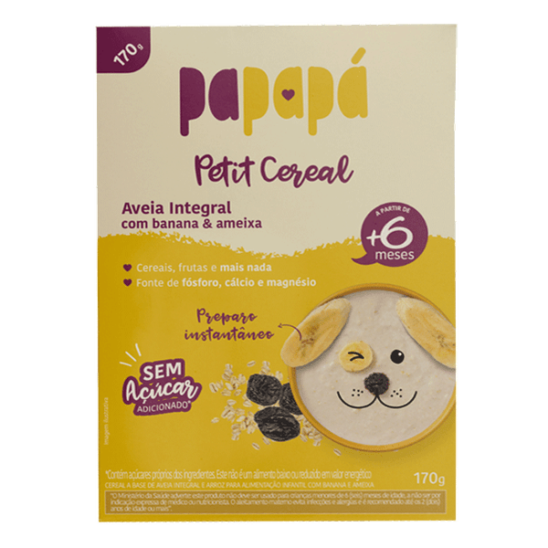 Cereal Infantil Papapá Aveia Banana e Ameixa 170g