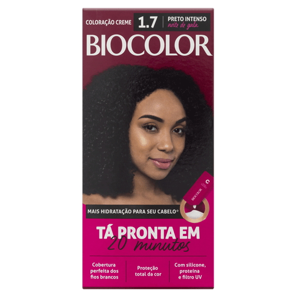 Tinta de Cabelo Biocolor 1.7 Preto Intenso Noite de Gala