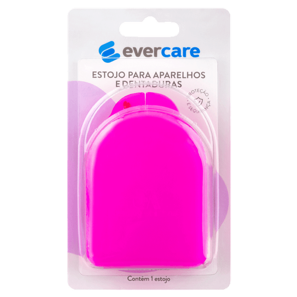 Estojo Para Aparelho E Dentadura Ever Care 1 Unidade