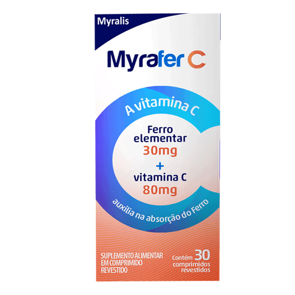 Suplemento Alimentar Myrafer C 30 Comprimidos Revestidos