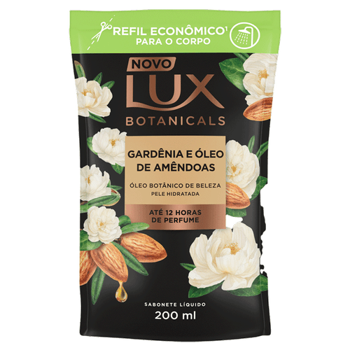 Sabonete Líquido Lux Botanicals Gardênia E Óleo De Amêndoas 200Ml Refil