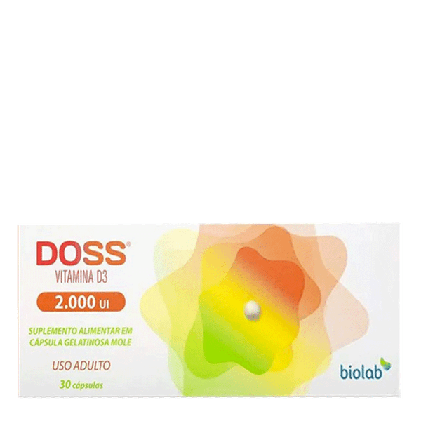 Vitamina D3 Doss 2.000UI Biolab 30 Cápsulas