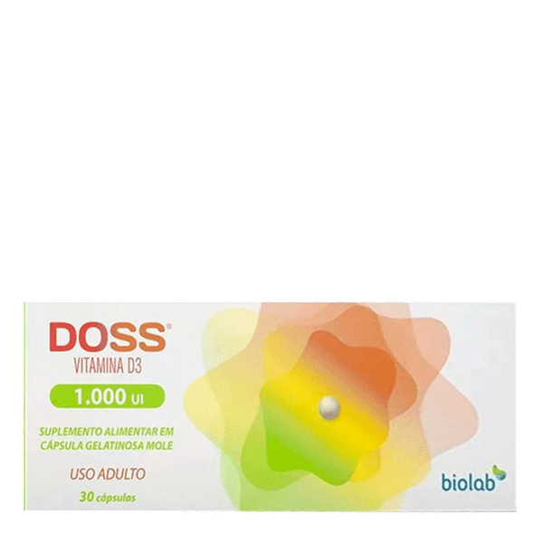 Vitamina D3 Doss 1.000UI Biolab 30 Cápsulas