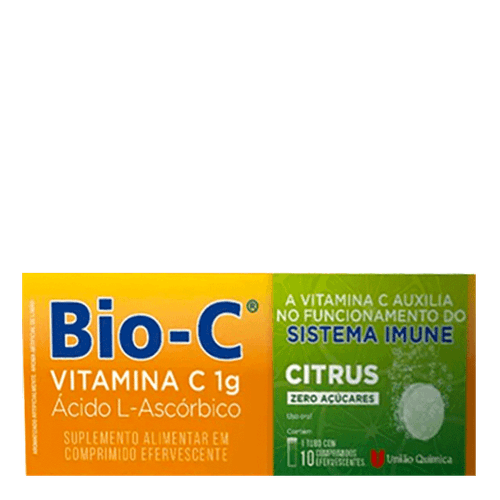 Suplemento Vitamínico Bio-C Vitamina C 1G Citrus 10 Comprimidos Efervescente