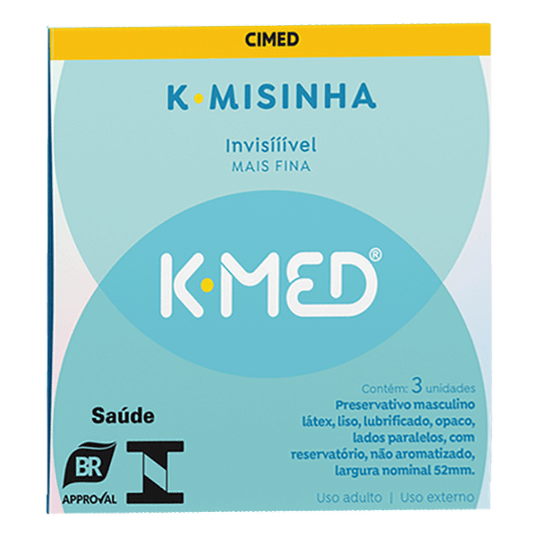 Preservativo K-Med K-Misinha Invisível 3 Unidades