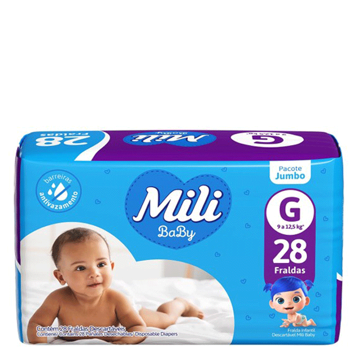 Fralda Mili Baby G 28 Unidades