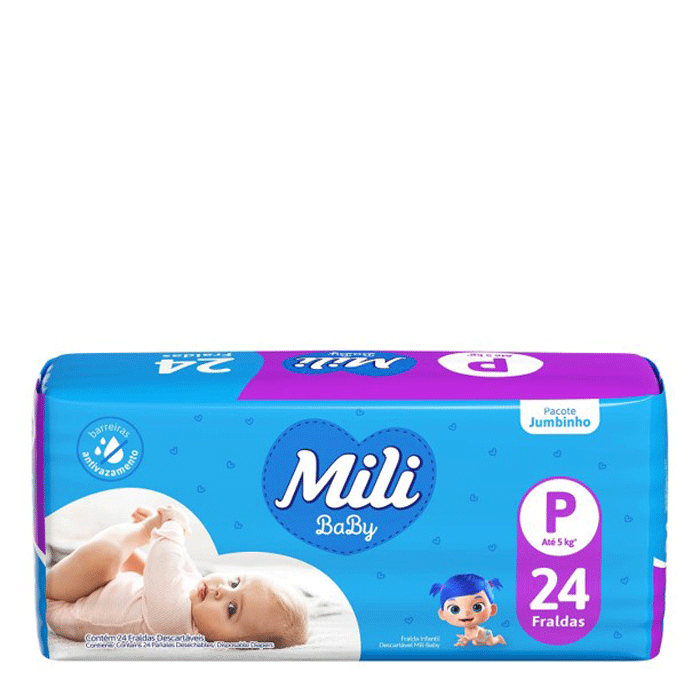 Fralda Mili Baby P 24 Unidades