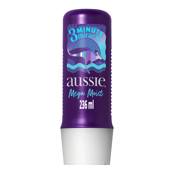 Tratamento Aussie Mega Moist 3 Minute Miracle Super Hidratação 236ml