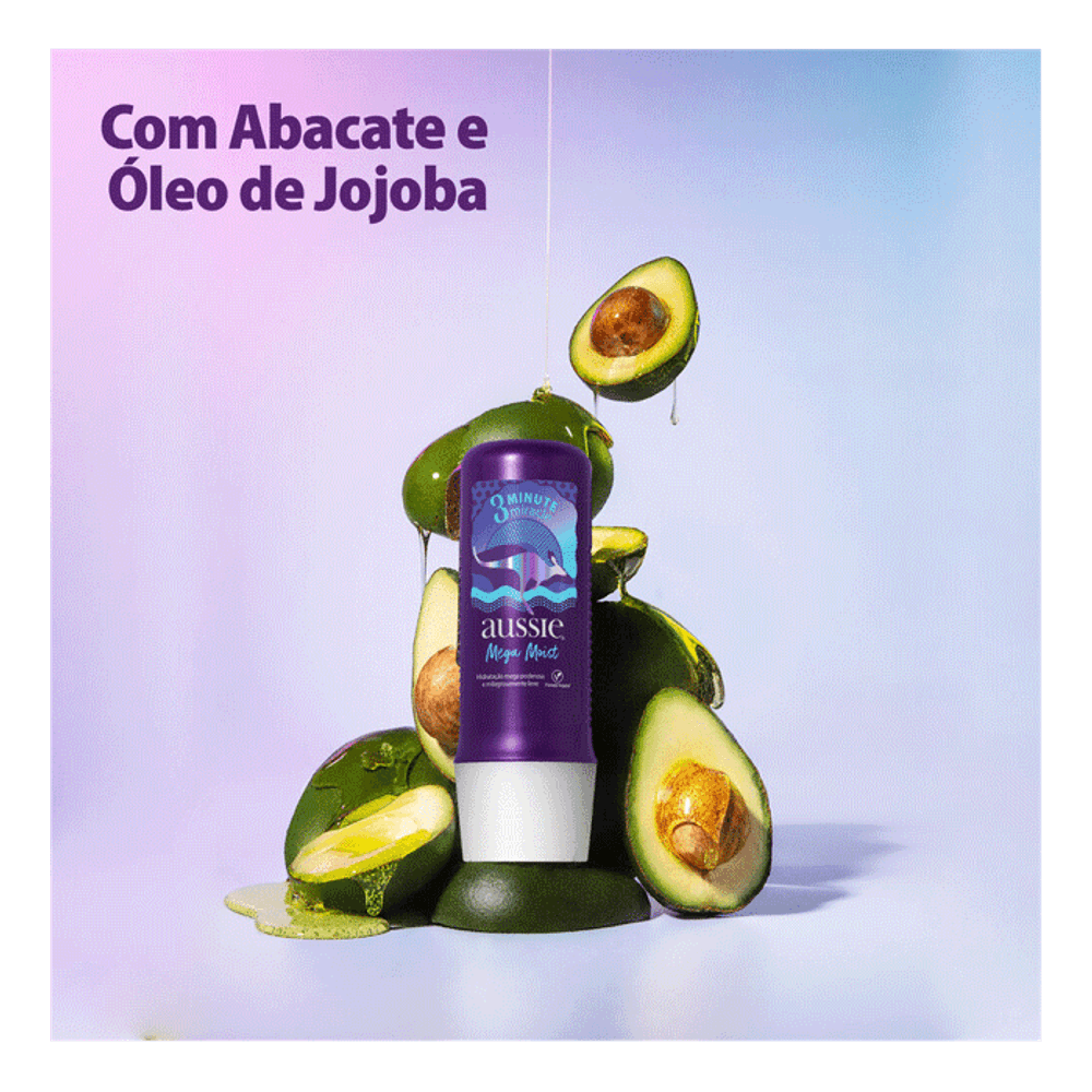 Tratamento Aussie Mega Moist 3 Minute Miracle Super Hidratação