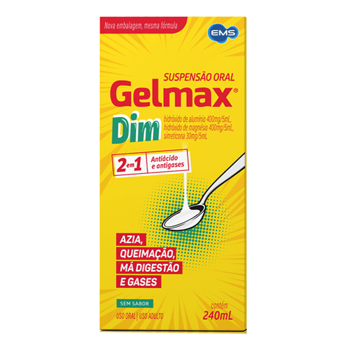 Antiácido Gelmax 240ml Suspensão Oral