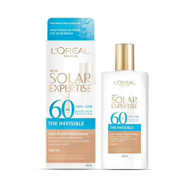 Protetor Solar Facial L’Oréal Paris FPS 60 Expertise The Invisible Cor 3.0 40ml