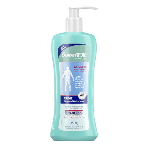 Creme Corporal Hidratante Diabettx Para Pele De Diabéticos 350Gr
