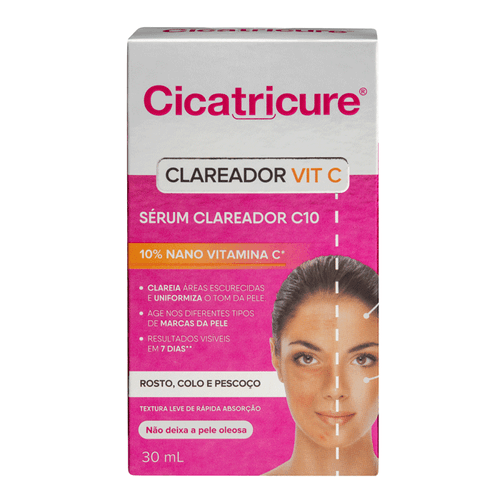 Sérum Cicatricure Clareador Vitamina C, Clareia E Uniformiza O Tom Da Pele 30Ml