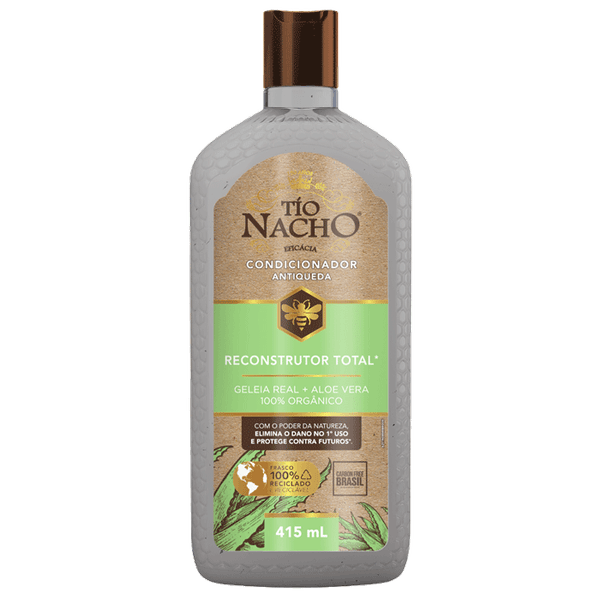 Condicionador Tio Nacho Reconstrutor Total Aloe Vera Orgânico Hidrata e Controla e Frizz 415ml