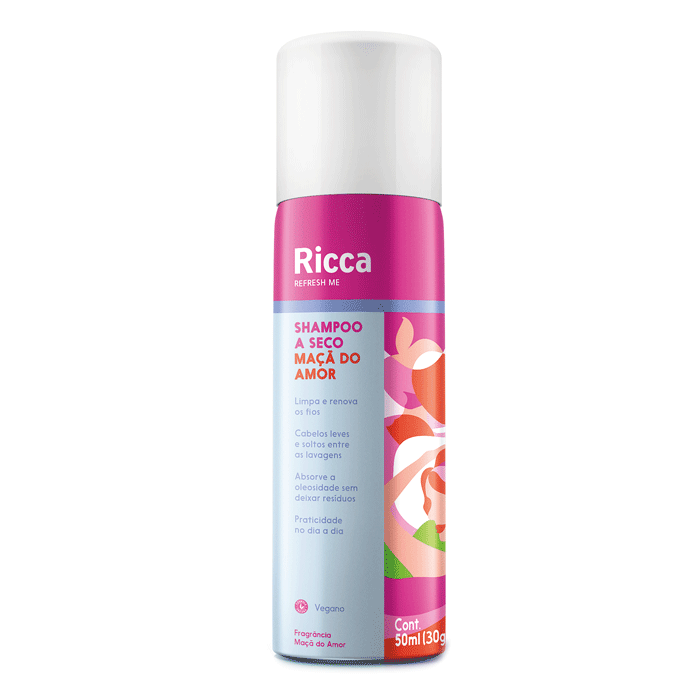 Shampoo a Seco Ricca Love Is In The Hair Maçã do Amor 50ml