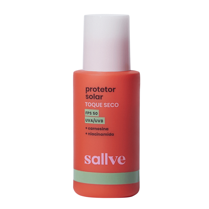Protetor Solar Facial Sallve FPS 50 Toque Seco Carnosina e Niacinamida 40g