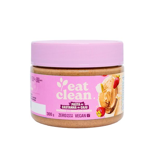Pasta de castanha de Caju Morango com Chocolate Branco - Pote 300g Morango com Chocolate Branco - Pote 300g
