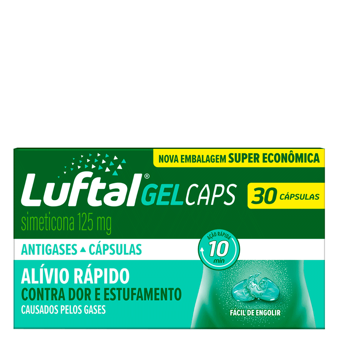 Antigases Luftal Gel Caps 125mg 30 Cápsulas Gelatinosas Moles