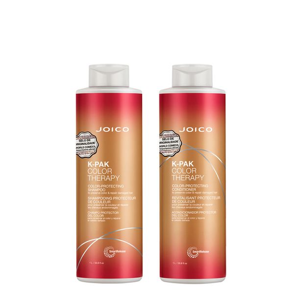 Kit Joico Professional Therapy Preserve Color Repair Damaged - Shampoo 1000 ml + Condicionador 1000 ml Kit Joico Professional K-Pak Color Therapy Preserve Color & Repair Damaged - Shampoo 1000 ml + Condicionador 1000 ml