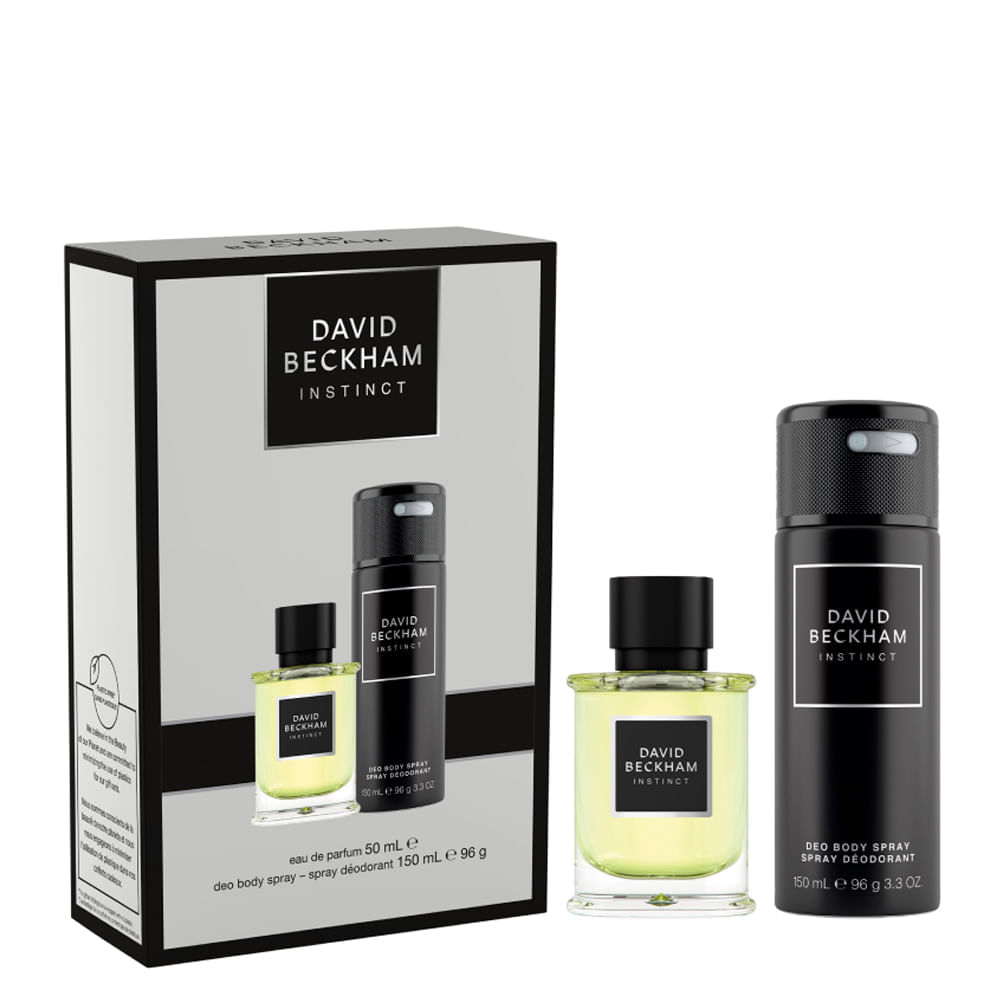 Kit David Beckham Instinct Eau de Parfum Perfume Masculino 50ml + Instinct Body Spray 150ml