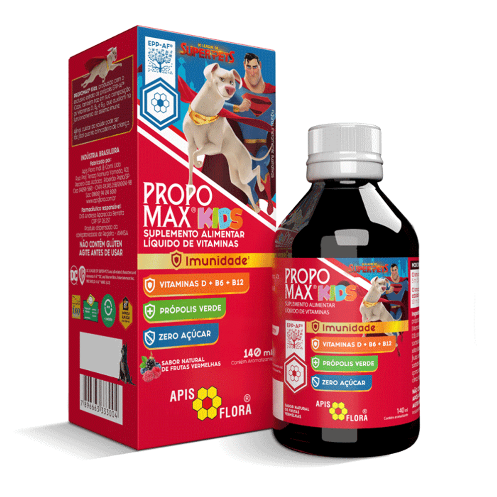 Extrato de Própolis Propomax Kids Frutas Vermelhas 140ml Xarope