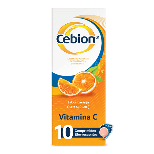 Vitamina C Cebion 1G Laranja 10 Comprimidos Efervescentes