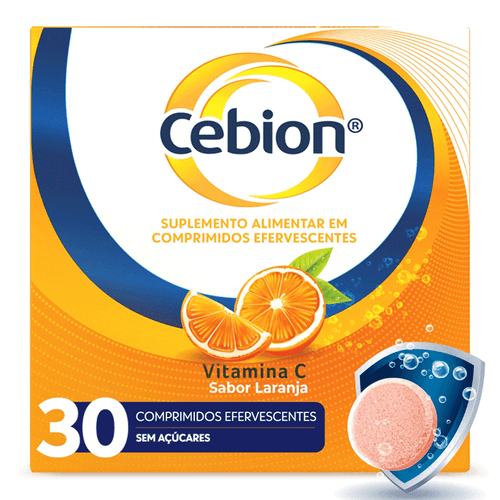Vitamina C Cebion 1G Laranja 30 Comprimidos Efervescentes