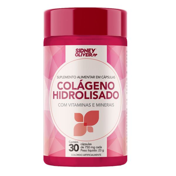 Colágeno Hidrolisado + Vitaminas e Minerais 30 Cápsulas Sidney Oliveira Jequiti 30 Capsulas