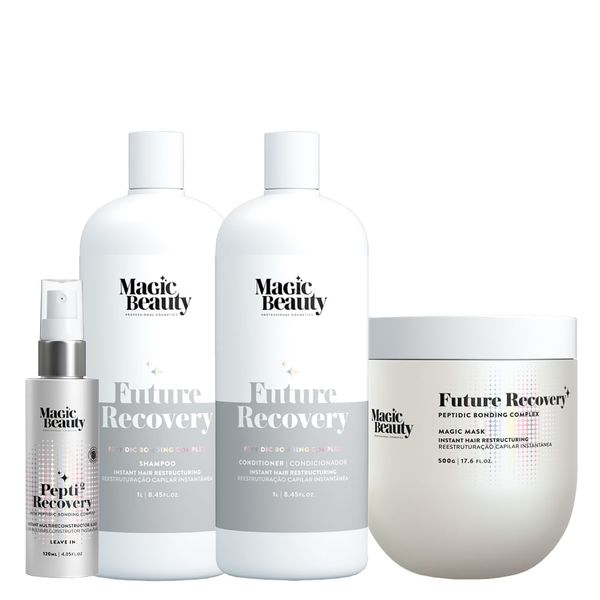 Kit Magic Beauty Future Recovery Shampoo 1000ml + Condicionador 1000ml + Máscara 500g + Leave-In Pepti 120ml