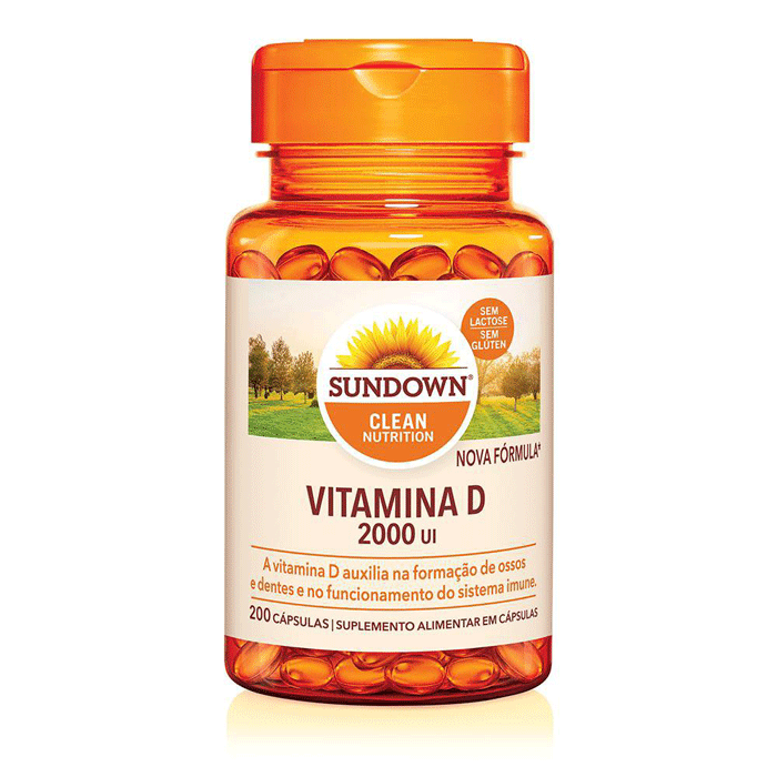 Suplemento Alimentar Sundown Vitamina D 2.000 UI 200 Cápsulas