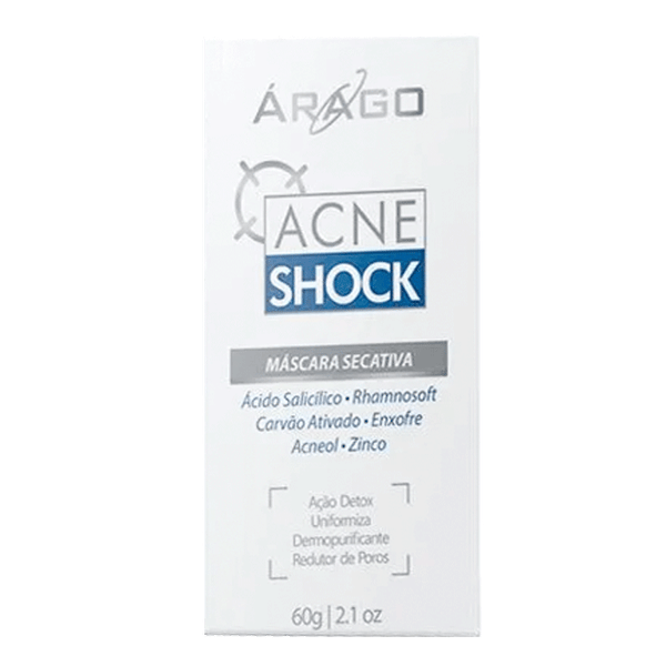 Máscara Secativa Árago Acne Shock Sachê 60g