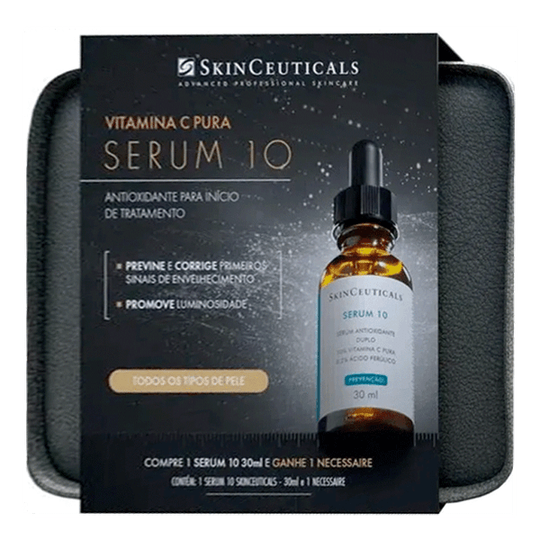 Kit Sérum SkinCeuticals 10 Antioxidante 30ml + Necessaire