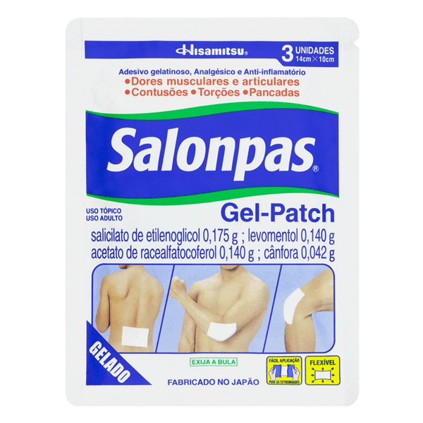 Analgésico e Anti-inflamatório Salompas Gel-Patch 3 Adesivos