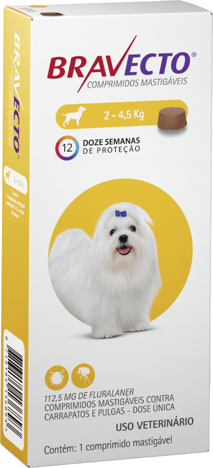 Bravecto Cães de 2 a 4,5kg 112,5mg